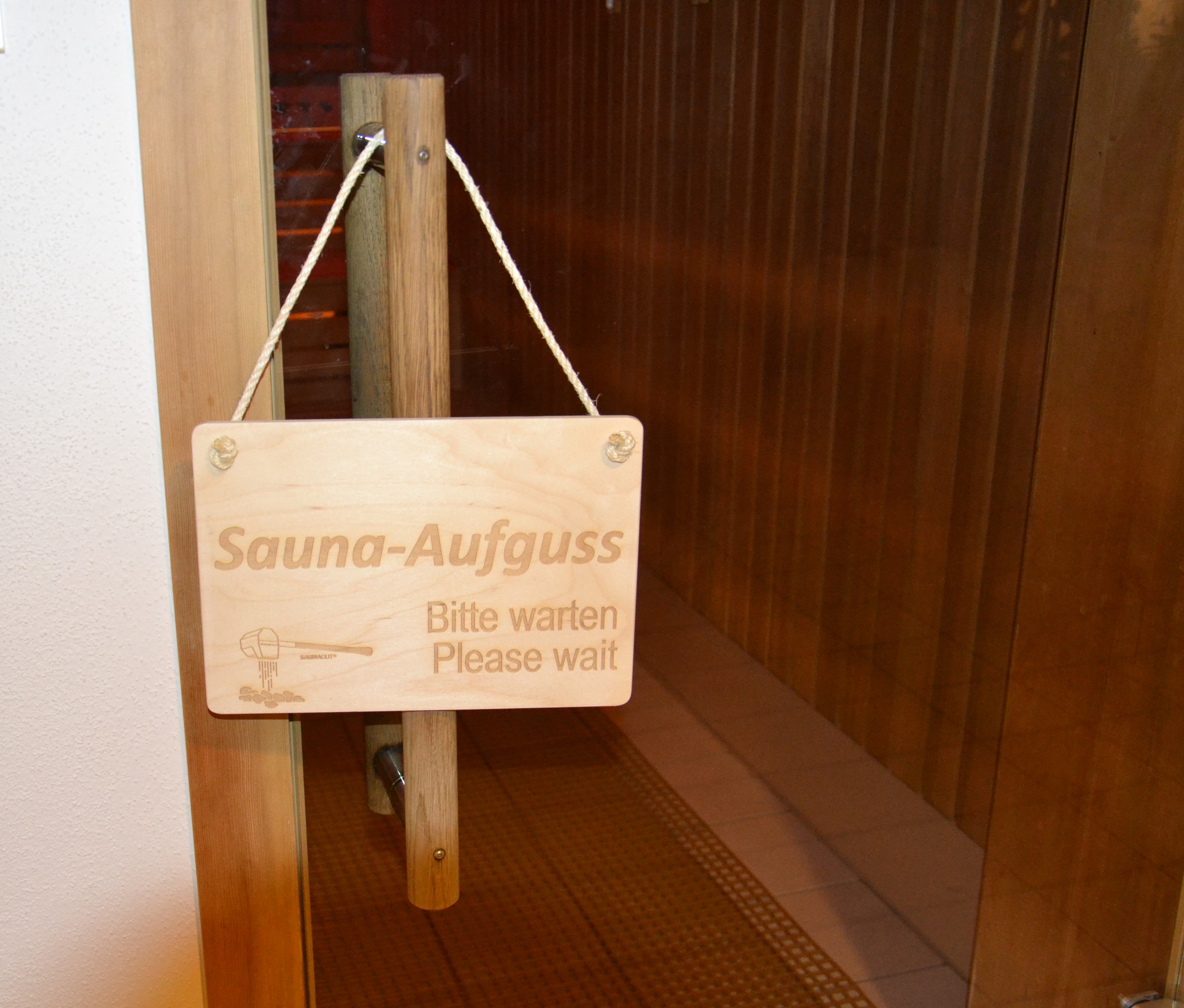 Aufguss Türschild