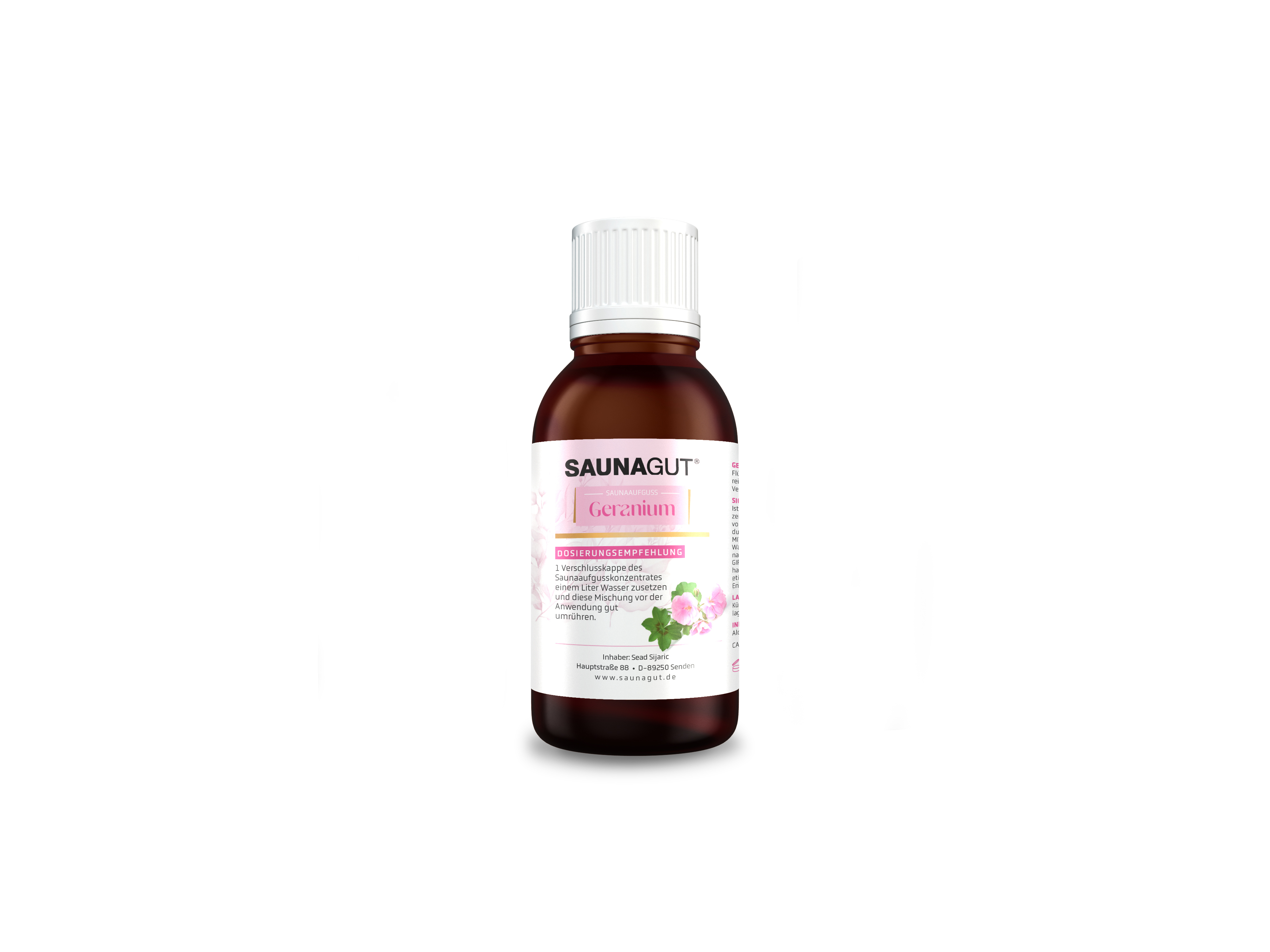 SAUNAGUT® Saunaduft Geranium, Glasflasche 50 ml