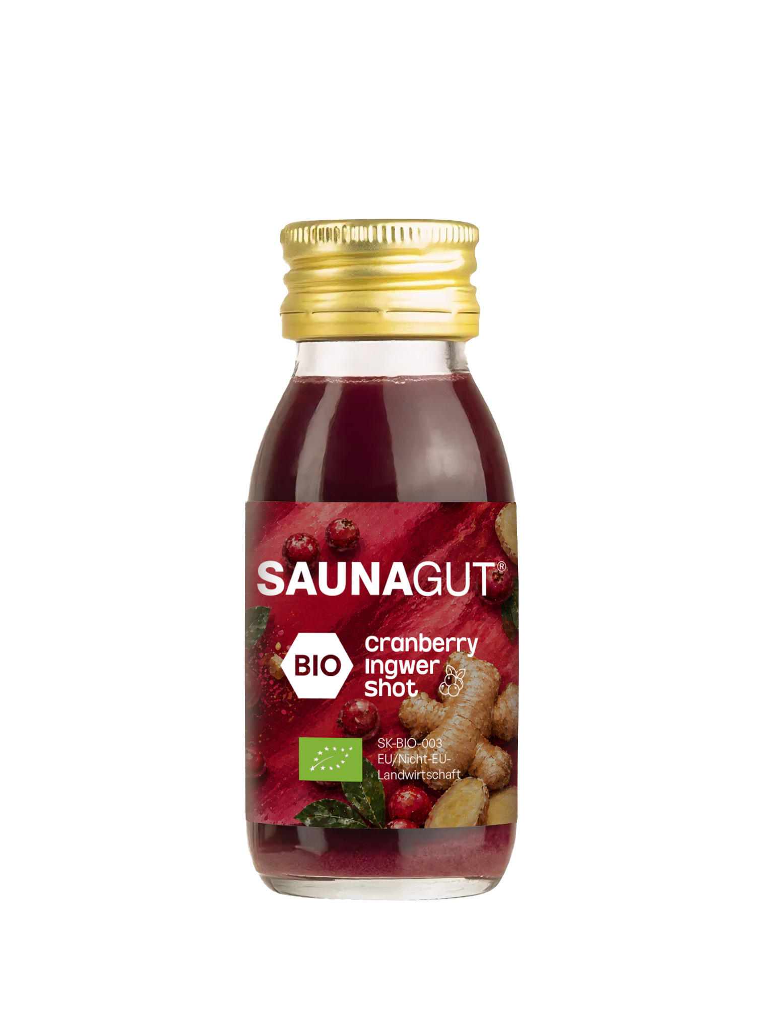 BIO CRANBERRY - INGWER SHOT – 24x Pack je 60ml