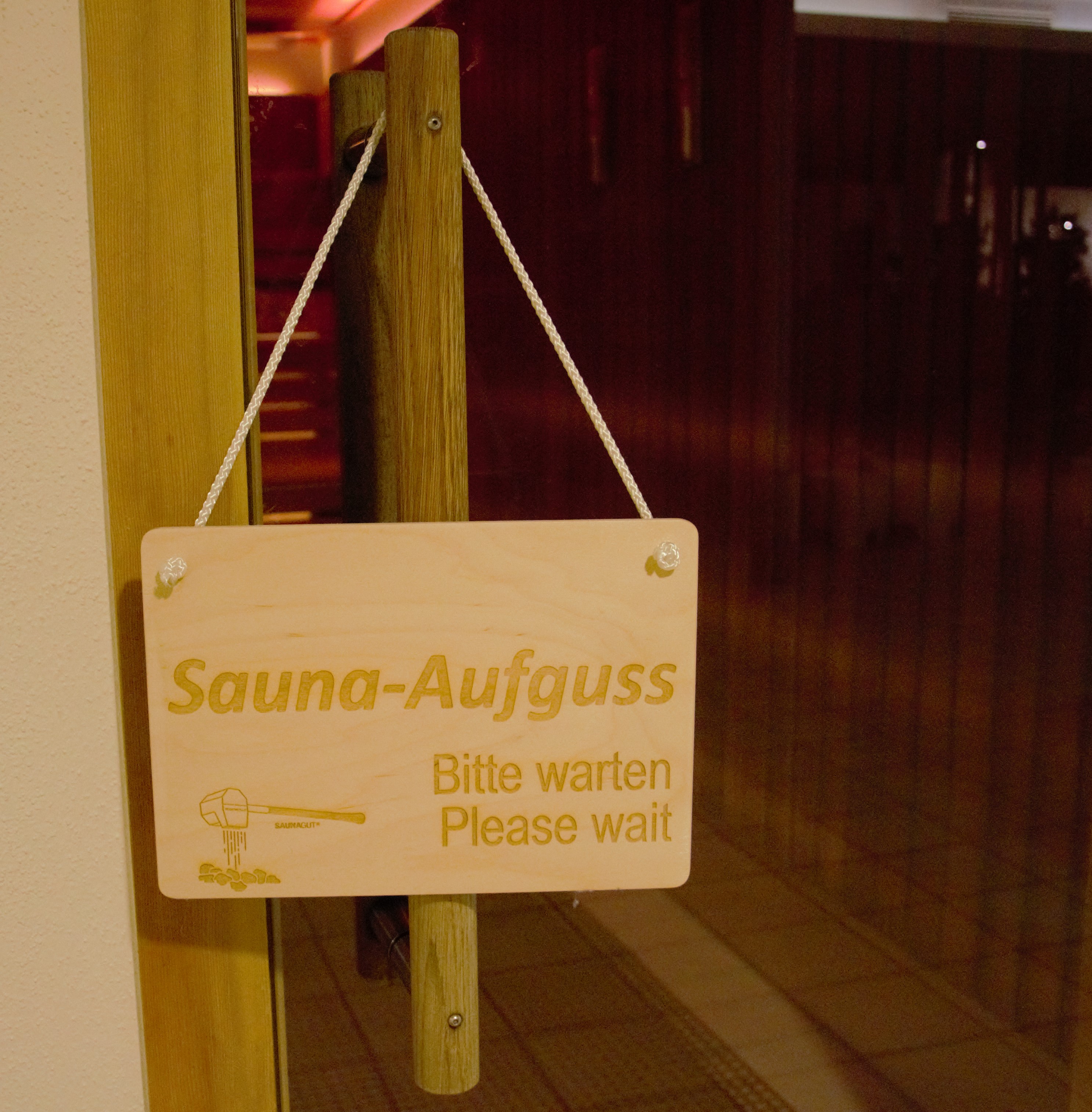 Aufguss Türschild